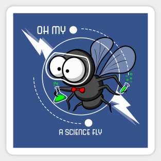 Oh My A Science Fly Sticker
